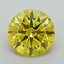 1.23 Ct. Fancy Vivid Yellow Round Lab Grown Diamond
