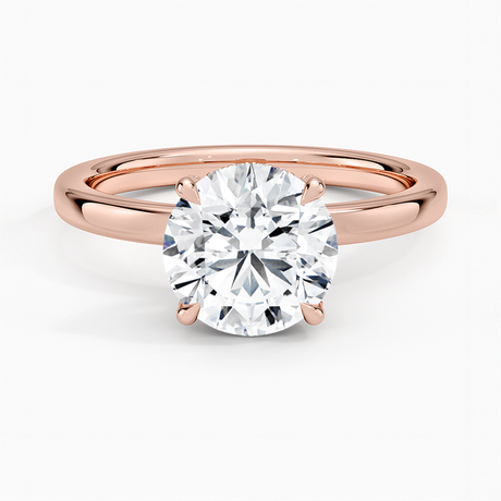 14K Rose Gold Lumiere 2mm Diamond Ring (1/8 ct. tw.)
