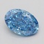 0.98 Ct. Fancy Vivid  Blue Oval Lab Grown Diamond