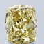 3.04 Ct. Fancy Vivid Yellow Cushion Lab Grown Diamond