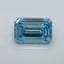 0.44 Ct. Fancy Vivid Malibu Blue Emerald Lab Grown Diamond