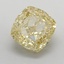 2.59 Ct. Fancy Intense Yellow Cushion Lab Grown Diamond