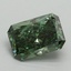1.08 Ct. Fancy Vivid Green Radiant Lab Grown Diamond