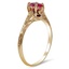 The Lynnea Ring, smalltop view on a hand