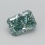 0.38 Ct. Fancy Vivid Green Radiant Lab Grown Diamond
