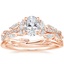 14K Rose Gold Luxe Secret Garden Diamond Ring (3/4 ct. tw.) with Winding Willow Ring