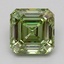 1.00 Ct. Fancy Vivid  Green Asscher Lab Grown Diamond
