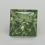 1.08 Ct. Fancy Vivid Pacific Green Princess Lab Grown Diamond