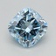 0.84 Ct. Fancy Intense Blue Cushion Lab Grown Diamond