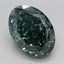4.35 Ct. Fancy Vivid Green Oval Lab Grown Diamond