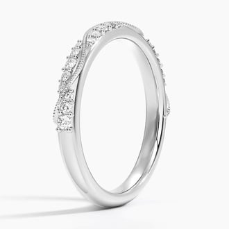 Camellia Milgrain 2.5mm Diamond Ring (1/4 ct. tw.) in Platinum
