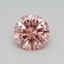 0.35 Ct. Fancy Vivid Pink Round Lab Grown Diamond