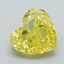 1.57 Ct. Fancy Vivid Yellow Heart Lab Grown Diamond
