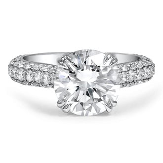 Custom Modern Micro Pave Diamond Ring