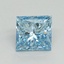 1.69 Ct. Fancy Vivid Blue Princess Lab Grown Diamond