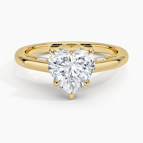 18K Yellow Gold Secret Garden Adorned Gallery Solitaire Ring (1/3 ct. tw.)