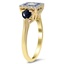 The Leela Ring, smalltop view on a hand