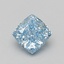 1.58 Ct. Fancy Vivid Blue Cushion Lab Grown Diamond