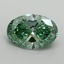1.41 Ct. Fancy Vivid Pacific Green Oval Lab Grown Diamond