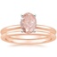 14K Rose Gold Four-Prong Petite Comfort Fit Bridal Set