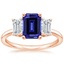 14K Rose Gold Luxe Rhiannon Three Stone Diamond Ring (3/4 ct. tw.), smalltop view