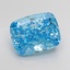 5.32 Ct. Fancy Vivid Blue Cushion Lab Grown Diamond