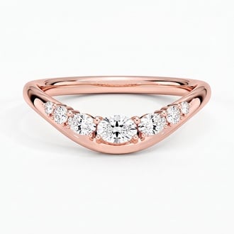 Rosalie Sculptural Contour Lab Diamond Ring (1/3 ct. tw.) in 14K Rose Gold