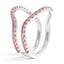 Pink Diamond Nesting Ring Set, smallside view