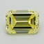 0.91 Ct. Fancy Intense Yellow Emerald Lab Grown Diamond