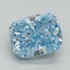2.00 Ct. Fancy Vivid Blue Cushion Lab Grown Diamond