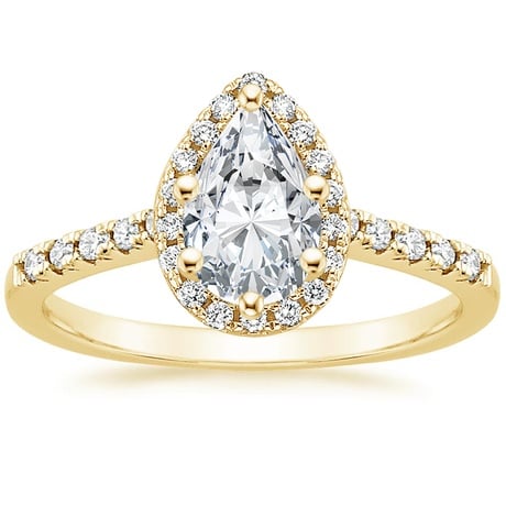18K Yellow Gold Odessa Diamond Ring (1/5 ct. tw.) with Sonora Diamond Ring (1/8 ct. tw.)