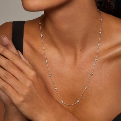 Bezel Strand 26 in. Diamond Necklace (7/8 ct. tw)