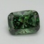 0.90 Ct. Fancy Vivid Green Cushion Lab Grown Diamond