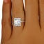 The Kiora Ring, smallzoomed in top view on a hand
