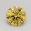 0.88 Ct. Fancy Intense Yellow Round Lab Grown Diamond