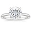 18K White Gold Freesia 2mm Solitaire Ring, smalltop view