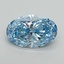 4.15 Ct. Fancy Vivid Blue Oval Lab Grown Diamond