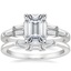 18K White Gold Harlow Diamond Ring (1/2 ct. tw.) with Tapered Baguette Diamond Ring
