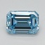 1.00 Ct. Fancy Intense Blue Emerald Lab Grown Diamond