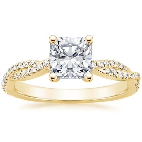 18K Yellow Gold Petite Luxe Twisted Vine Bridal Set (1/2 ct. tw.)