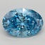 1.59 Ct. Fancy Vivid Blue Oval Lab Grown Diamond