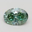 4.18 Ct. Fancy Vivid Green Oval Lab Grown Diamond