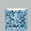 1.03 Ct. Fancy Vivid Blue Princess Lab Grown Diamond
