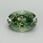 3.04 Ct. Fancy Vivid Green Oval Lab Grown Diamond