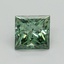 1.56 Ct. Fancy Vivid Green Princess Lab Grown Diamond