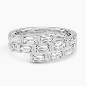 Brenna Baguette Lab Diamond Wrap Ring