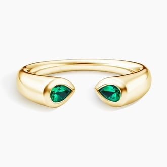 Stevie Lab Emerald Toi et Moi Ring