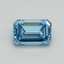 1.00 Ct. Fancy Vivid Blue Emerald Lab Grown Diamond