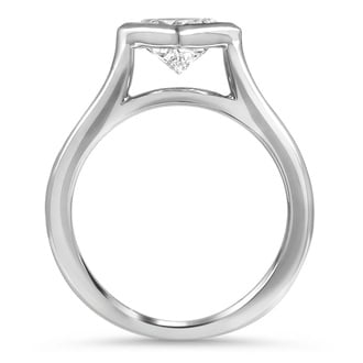 Custom Compass Point Bezel Diamond Ring