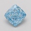 1.04 Ct. Fancy Vivid Blue Cushion Lab Grown Diamond